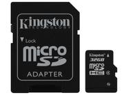Cartão de Memória 32GB Micro SDHC Classe 4 - com Adaptador Kingston SDC4/32GB