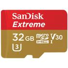 Cartão de memoria 32gb micro sdhc extreme 4k sandisk c/ adaptador sdsqxaf-032g