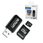 Cartão de Memória 64GB Micro SD Adaptador e Pen Drive Exbom