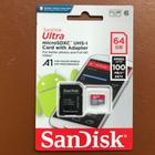 Cartão de Memoria 64gb Micro Sd Cl10 100mb/s SDSQUAR Sandisk