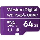 Cartão de memoria 64gb wd purple micro sdhc 32tbw - seguranca eletronica