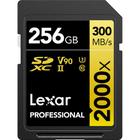 Cartão de memória lexar sd xc 256gb 2000x uhs-ii 300mb/s v90