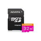 Cartão de Memória Micro SD 32GB Adaptador SD Adata Classe 10 UHSI AUSDH32GUICL10RA1