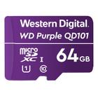 Cartão De Memória Micro-SD 64 GB Wd PurpleT Intelbras Durabilidade 5x Maior, Gravação Contínua 24/7
