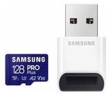 Cartão De Memória Micro Sd Samsung Pro Plus 128gb 4k + Adap