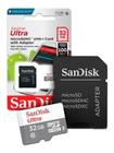 Cartão de Memória Micro SD SANDISK 32GB Classe 10 Ultra Com Adaptador SD