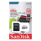 Cartão de Memória Micro SD Sandisk Ultra 100 MB/s C10 128 GB (SDSQUNR-128G-GN3MA)