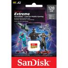 Cartão de Memória MicroSDXC SanDisk Extreme 128GB 190MB/s para Jogos Mobile