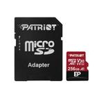 Cartão de Memória PATRIOT 256GB Micro SDXC Classe 10-u3 C/adapt SD PEF256GEP31MCX