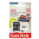 Cartao de memoria sandisk 16 gb classe 10 c/ adap.