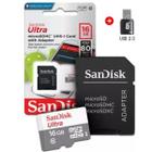 Cartão de Memória Sandisk 16GB com Adaptador MicroSD e USB