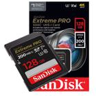 Cartão De Memória Sandisk Extreme Pro 128gb 200mb/s 4k Uhd