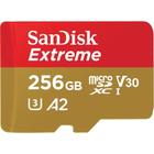 Cartão de Memória SanDisk Micro SDXC Extreme 256GB 190 MB/s