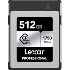 Cartão memória lexar cfexpress 512gb type b 1750mb/s silver lcxexsl512g-rneng