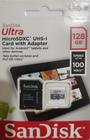 Cartão Memória Micro Sd Sandisk 128gb Classe 10 Ultra Original