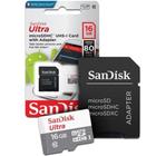 Cartão Memoria Microsd 16gb Sandisk Classe 10 Ultra 80mb/s
