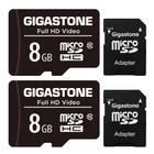 Cartão Micro SD Gigastone de 8 GB, pacote com 2 unidades de vídeo Full HD, 85 MB/s