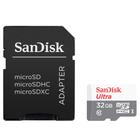 Cartão MicroSD SanDisk Ultra MicroSDHC UHS-I, 32GB, 100MB/s, com adaptador - SDSQUNR-032G-GN3MA