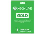 Cartão Microsoft Xbox Live Gold 3 Meses