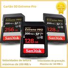 Cartão SD SanDisk Extreme PRO - Alta Velocidade U3, V30, UHS-I - 4K UHD