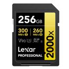 Cartão SDXC 256Gb Lexar Gold 8K 2000x 300Mb/s UHS-II / V90 / U3 / Classe 10