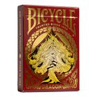 Cartas de baralho Bicycle Red Dragon Gold Foil Premium 1 Deck