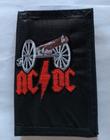 Carteira ACDC preta bordado em vermelho