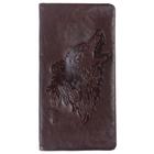 Carteira longa Sneephate Wolf Bifold Leather para homens