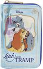 Carteira Loungefly Lady and The Tramp Book Zip Around Faux Lea