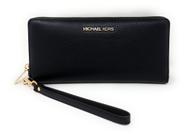Carteira Michael Kors Continental Feminina em Couro Preto e Dourado