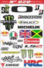 Cartela Adesivos Personalizado Carro Moto Bike Motocross 049