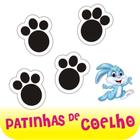 Cartela com 25 Adesivos - Patinhas De Coelho - Páscoa - Pegadas Em Vinil