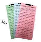 Cartela da Sorte Kit c/ 10 Cartelas Rifas para Sorteios - 50 Nomes