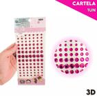 Cartela De Adesivo Pedrinhas - Cor Rosa Escuro 109 - Sticker - MMIXER-36