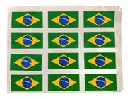 Cartela De Adesivos 12 Bandeiras Do Brasil