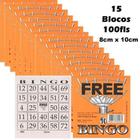 Cartela De Bingo 15 Blocos 1500 Flhs Jornal 8X10Cm