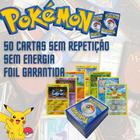 Cartinha Pokemon Lote 50 Cartas originais sem repetição