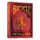 Cartões de Baralho Bicycle Metalluxe Red - Premium com Foil Metálico