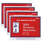 Cartões de Mahjong FOTN 2024 National Standard com regras oficiais