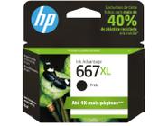 Cartucho de Tinta HP 667XL Preto Original