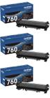 Cartucho de Toner Brother TN760 Preto (Alto Rendimento) - Pacote com 3 Unidades