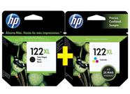 Cartucho hp 122xl kit com 1preto + 1color 1000 1050 1055 2000 2050 3000 3050 3050a