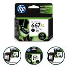 Cartucho Preto Hp 667xl Original 2376 2774 - PontoNet