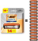 Cartuchos de Barbear BIC Comfort 3 - Pacote com 14 Recargas