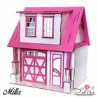 Casa Bonecas Escala Barbie Com Garagem Milla Sonhos Darama