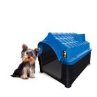 Casa Casinha Cachorro Cão Plástica n2 Pequena Média Azul