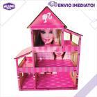 Casa De Bonecas Meninas 60 Cm Mdf Cru Casinha Da Barbie - Collore - Casinha  de Boneca - Magazine Luiza