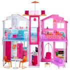 Casa da Barbie 3 Andares com Elevador, Guarda-Sol e Móveis