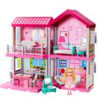 Casa de Bonecas Temi Dollhouse Dreamhouse Girls Pretend Toys com Acessórios e Animais de Estimação +3 anos