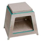 Casa de Madeira Triangular com Aquamarine para Cães e Gatos - Tam. Único